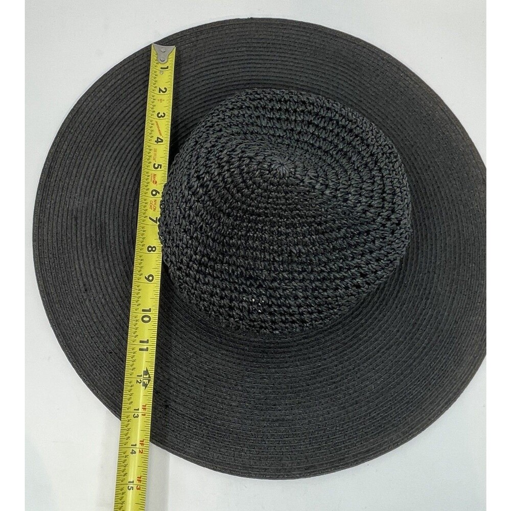 Scala Collezione Wide Brim Sun Hat Women’s Black Packable - Picture 8 of 11